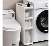 Armadietto da bagno verticale con cassetti multipli, carrello organizer sottile con rotelle per risparmiare spazio e facile mobilità