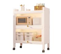 Armadietto da bar a 3 livelli con cassetto, versatile dispensa da cucina, salvaspazio, design con ante a ribalta per una conservazione efficiente della cucina