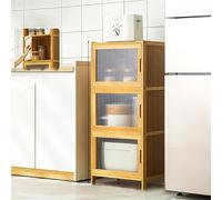 Armadietto da cucina autoportante con ante dispensa, scaffale per spezie, pentole e padelle, ideale per cucina, soggiorno e sala da pranzo