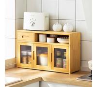 Armadietto da cucina autoportante con ante e ripiani per dispensa, spezie, pentole e padelle, armadio per cucina, soggiorno, sala da pranzo, credenza nizer mensola
