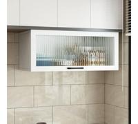 Armadietto da cucina in legno massello con anta a battente, con ripiano inferiore, elegante per la decorazione della casa e soluzioni di archiviazione efficienti