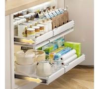 Armadietto da cucina multistrato, autoportante, a 2 ripiani, estraibile, con cestello scolapiatti
