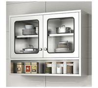 Armadietto da cucina - Soluzioni per organizzare gli oggetti essenziali a parete in acciaio inox resistente con doppia anta