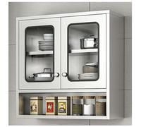 Armadietto da cucina - Soluzioni per organizzare gli oggetti essenziali a parete in acciaio inox resistente con doppia anta