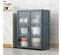 Armadietto da dispensa autoportante con ante credenza da cucina e scaffale per cucina, soggiorno e sala da pranzo, 60 x 30 x 78 cm, design elegante e versatile