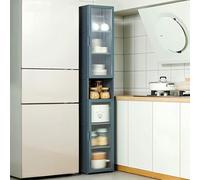 Armadietto da dispensa autoportante con ante e ripiani, versatile credenza da cucina, per soggiorno e sala da pranzo, 60 x 30 x 100 cm, soluzione elegante