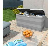 Armadietto da giardino, grigio, 117 × 45 × 56 cm, per giardino, balcone, terrazza