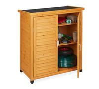Armadietto da giardino in legno Credenza per attrezzi 3 scomparti Impermeabile