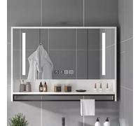 Armadietto da incasso per medicinali con specchi e luci LED, contenitore da parete per bagno, specchio HD, specchio cosmetico