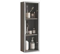 Armadietto da parete a 3 ripiani con ante per piccoli spazi, ideale per bagno, cucina o cosmetici, organizer salvaspazio facile da installare