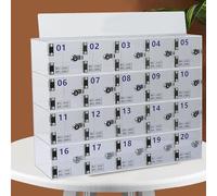 Armadietto da parete a 50 scomparti, in acrilico, con serrature e chiavi, organizer trasparente per telefono per scuole, uffici, eventi e spazi pubblici