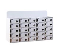 Armadietto da parete con 25 scomparti per cellulare, con serrature e chiavi, in acrilico, per aule, uffici, scuole e fabbriche, telefono sicuro per il personale