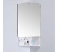 Armadietto da parete da bagno con specchio HD, piccolo spazio triangolare, armadietto angolare per medicine per cucina, soggiorno, ingresso