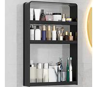 Armadietto da parete da bagno sopra il WC, salvaspazio, con cestino doccia e armadietto per medicinali, mensola per doccia senza fori, per sapone, shampoo, lavanderia, organizzazione della cucina