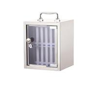 Armadietto da parete in acciaio inox, 36 scomparti per oggetti di valore e dispositivi mobili, supporto per telefono sicuro e pulito, 21,5 x 19 x 25 cm