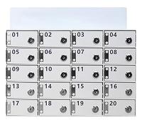 Armadietto da parete in acrilico, con 20 scomparti con chiusura sicura, ideale per aule e ufficio, soluzione salvaspazio per riporre in modo sicuro