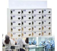 Armadietto da parete in acrilico, con 20 scomparti, per scuola, scuola, ufficio, perfetto per proteggere e riporre dispositivi mobili