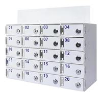 Armadietto da parete in acrilico con serrature e chiavi, ideale per fabbriche, scuole, uffici, armadietto per telefono sicuro a 40 slot per una maggiore sicurezza e nizzazione