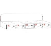Armadietto da parete in acrilico trasparente con serrature e chiavi, 5 scomparti, ideale per ufficio, scuola, classe, organizzazione e sicurezza
