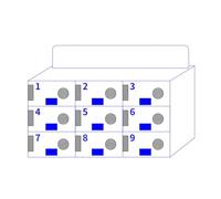 Armadietto da parete in acrilico trasparente con serrature ed etichette per nome, 9 scomparti per ufficio, classe, palestra, soluzione sicura ed elegante per un facile accesso