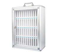 Armadietto da parete in alluminio con 12/24/36/48/60 slot, ideale per scuole e uffici, design salvaspazio.