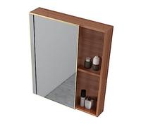 Armadietto da parete in alluminio giallo con specchio, 55 x 60 cm, soluzione elegante e funzionale per la decorazione della casa e gli oggetti essenziali