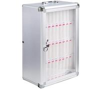 Armadietto da parete in lega di alluminio con armadietti in acrilico trasparente a 12 slot per aule, ufficio ed esami, organizer numerato per telefoni cellulari