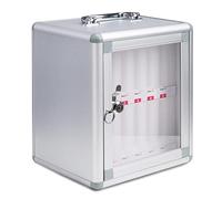 Armadietto da parete in lega di alluminio con armadietti in acrilico trasparente a 12 slot per aule, ufficio ed esami, organizer numerato per telefoni cellulari