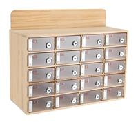 Armadietto da parete in legno acrilico con serratura e chiave, armadietto sicuro per ufficio/aula, piccolo armadietto a griglia per la sicurezza del telefono dei dipendenti