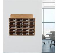 Armadietto da parete in legno acrilico per telefoni con porte e chiavi, soluzione sicura per riporre i dipendenti per ufficio/aula, sistema a griglia a 50 scomparti