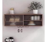 Armadietto da parete in legno vintage per farmacia, con ripiani regolabili, maniglia in legno massello, perfetto per riporre sopra la vasca da bagno (100 x 28 x 33,5 cm)