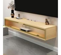 Armadietto da parete moderno per soggiorno con contenitore Mobile TV montato a parete per piccoli appartamenti Mini TV Stand per TV Set Top Box Router e Presa Schermatura Armadio decorativo con