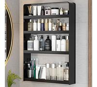 Armadietto da parete per bagno, cestino per doccia, sopra il WC, senza foratura, mensola per doccia, portasapone, shampoo nizer, per lavanderia/cucina, salvaspazio, dietro la porta, armadietto dei