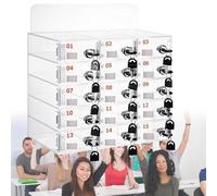Armadietto da parete per telefono per aula e ufficio, trasparente con 15 scomparti sicuri, ideale per scuole e fabbriche, design salvaspazio per un facile accesso