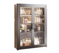 Armadietto da parete rustico, regolabile, in acciaio al carbonio, con maniglie, 50 x 15 x 71 cm, ideale per uffici, bagni e cucine - Soluzione versatile