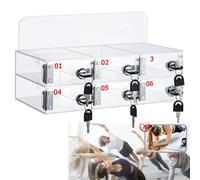 Armadietto da parete trasparente per cellulare, con 6 scomparti, con 6/12/15/20/25 scomparti, ideale per un facile accesso e nization