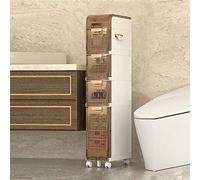 Armadietto da pavimento per bagno, compatto e salvaspazio, per spazi ristretti, ideale per un'organizzazione efficiente del bagno