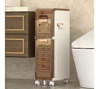Armadietto da pavimento per bagno, compatto e salvaspazio, per spazi ristretti, ideale per un'organizzazione efficiente del bagno