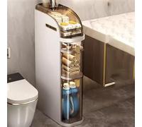 Armadietto da pavimento per bagno, sottile, salvaspazio, con ruote universali, per piccoli spazi, libreria, scarpiera, armadio o armadio