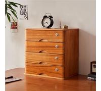 Armadietto da scrivania a 4 strati in legno massello con serratura, multifunzionale, per forniture per ufficio, cosmetici, libri e giocattoli, elegante scatola portaoggetti con cassetto