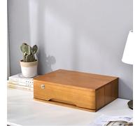 Armadietto da scrivania in legno con cassetti con serratura, elegante per la casa e l'ufficio, per documenti, documenti e forniture - Soluzione compatta per riporre oggetti da 40 x 28 x 12 cm