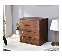 Armadietto da scrivania in legno massello, 4 cassetti con serratura per una conservazione sicura, elegante nizer in legno per casa e ufficio, soluzione di archiviazione durevole e funzionale