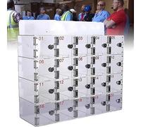 Armadietto da ufficio a parete per cellulare con 12/15/20/25 slot Soluzione di archiviazione da scrivania per telefoni Smart Device Holder Stazione di ricarica salvaspazio