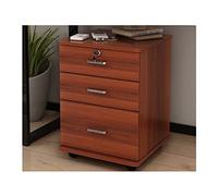 Armadietto da Ufficio/Armadi Archivio Armadio da ufficio in legno a 3 cassetti Armadio portadocumenti con serratura Supporto da pavimento Ruota Design Organizzatore di file mobili Forniture for uffici