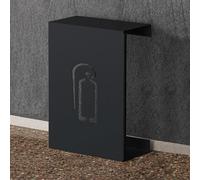 Armadietto decorativo per estintore, da pavimento, per negozi e spazi commerciali, contiene 2 estintori da 5 kg, elegante scatola di sicurezza con porta in vetro (nero)