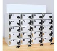Armadietto di archiviazione del telefono 12 slot a parete nizer per ufficio e aula stazione di ricarica portatile del telefono cellulare elegante design bianco per un facile accesso.