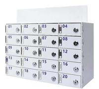 Armadietto di archiviazione sicuro da parete per telefono cellulare con 50 slot con serratura digitale per ufficio e organizzazione scolastica Soluzione di archiviazione sicura ideale per luoghi di