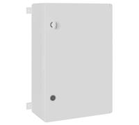 Armadietto di controllo grigio, in plastica ABS, 47 x 20 x 60 cm, robusto alloggiamento per installazione elettrica, con protezione cavi e scatola di collegamento, ideale per officina, garage, esterni