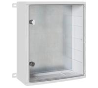 Armadietto di controllo grigio in plastica ABS 57 x 23 x 60 cm, robusto alloggiamento per installazione elettrica, cavo, cavo, filo, filo esterno, officina, cantina, garage