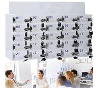 Armadietto di immagazzinaggio del telefono mobile fissato al muro acrilico con serratura, sicuro 60-Grid Organizer per ufficio, scuola, aula e uso della fabbrica